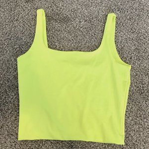 Yellow cropped tank top